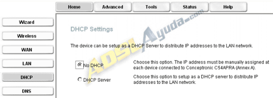 No DHCP