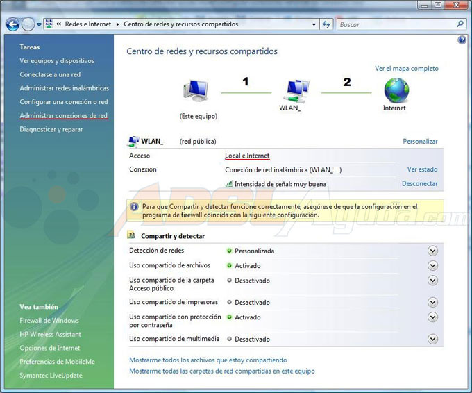 Configurar Red Inalambrica Windows Vista