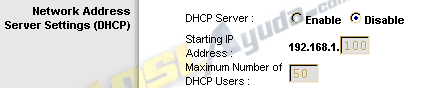 DHCP off