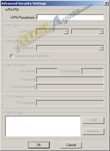 Advance Security Settings