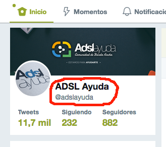 Acceso a nuestro perfil de Twitter