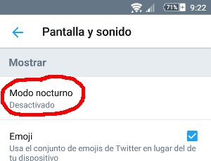 Modo nocturno