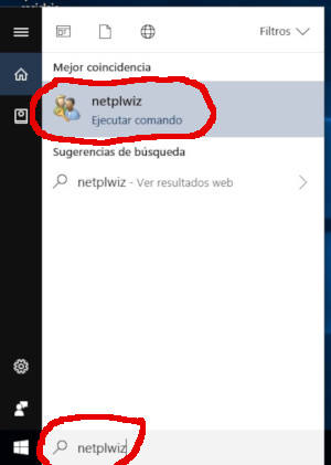 En busca del comando netplwiz