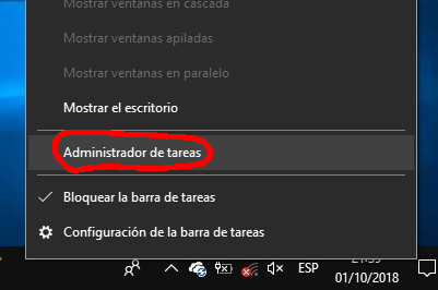 Menú que obtendremos y opción a seleccionar