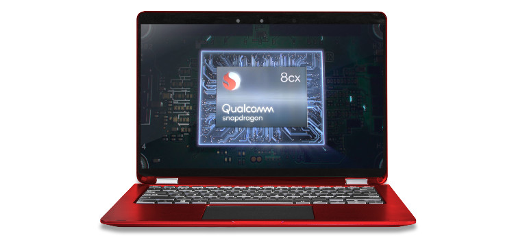 Un ordenador, prueba de concepto del uso del nuevo chip Snapdragon 8cx de Qualcomm