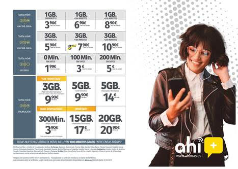 Las tarifas de Ahí+