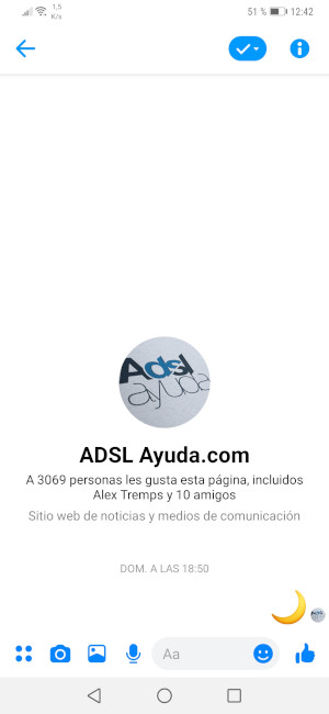 Enviando el emoji de la media luna