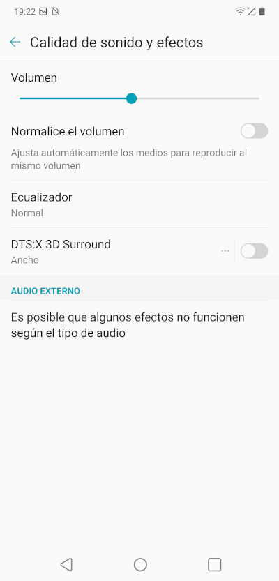 Calidad de sonido y efectos