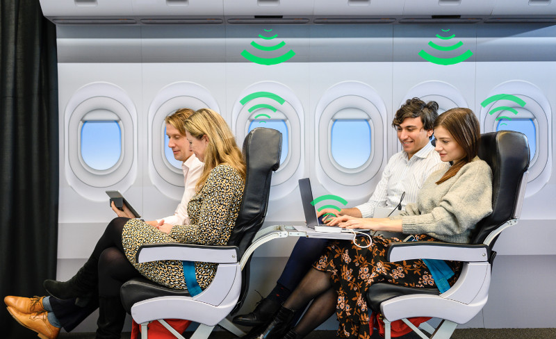 Trulifi en un avión