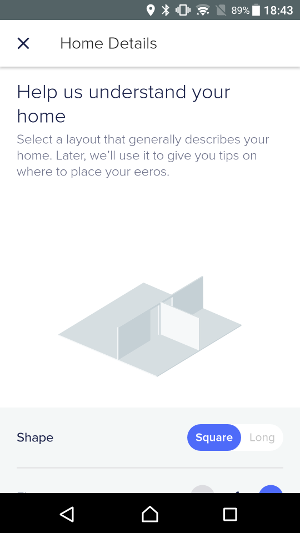 La app nos solicita información sobre la estructura de nuestro hogar