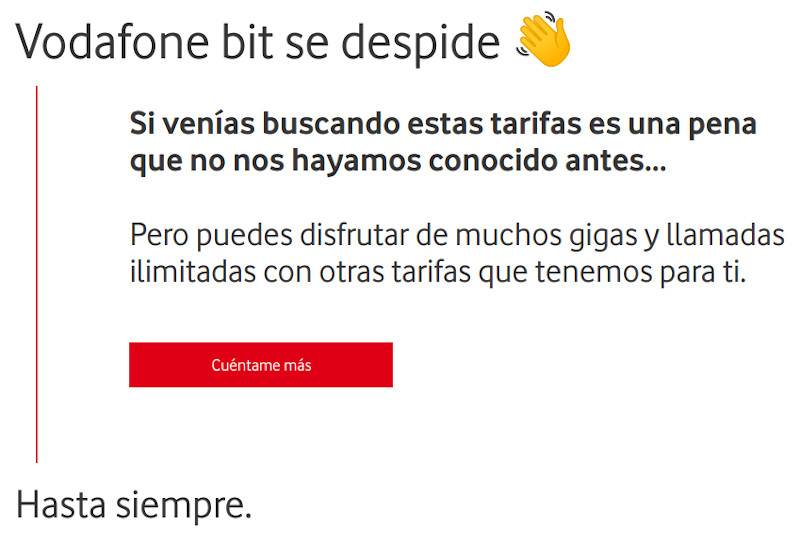 Vodafone Bit dice adiós; sus usuarios lo serán ahora de Yu