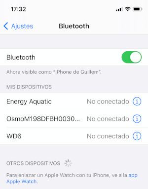 Bluetooth en el iPhone