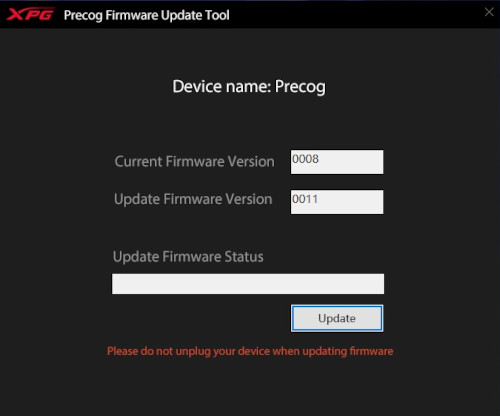 Utilidad de actualización del firmware